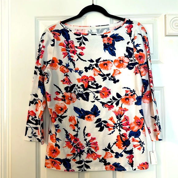 Talbots crew neck long sleeve tee, size small NWT - Picture 1 of 5